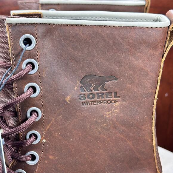 Sorel Womens 1964 Premium Leather Duck Boots Size 8.5 Waterproof Winter Boot New - Picture 4 of 14
